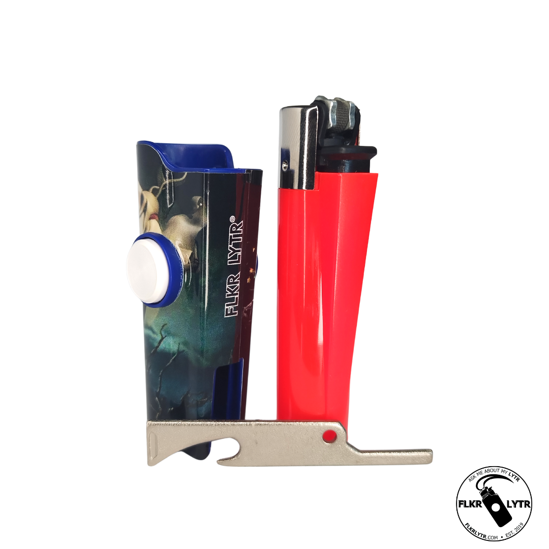 FLKR LYTR® Christmas Edition Jay Skelly Clipper Lighter® Case fidget spinner lighter case - $13.95
