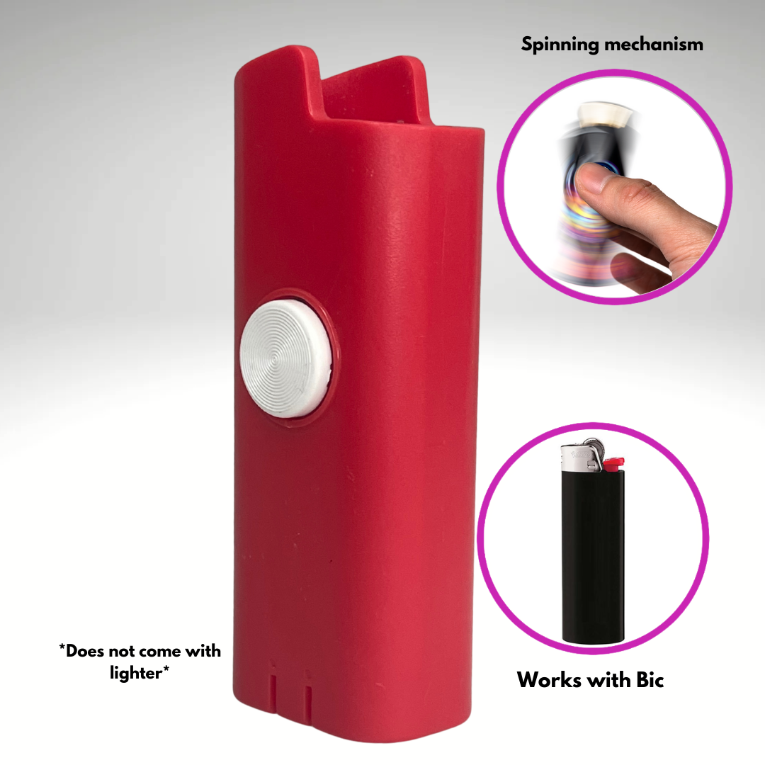 FLKR LYTR® Rojo (Red) Fidget Spinner Lighter Case Amazon Must Have "Rojo (Red)" for Bic® Spinner Lighter Case | FLKR LYTR - $9.99