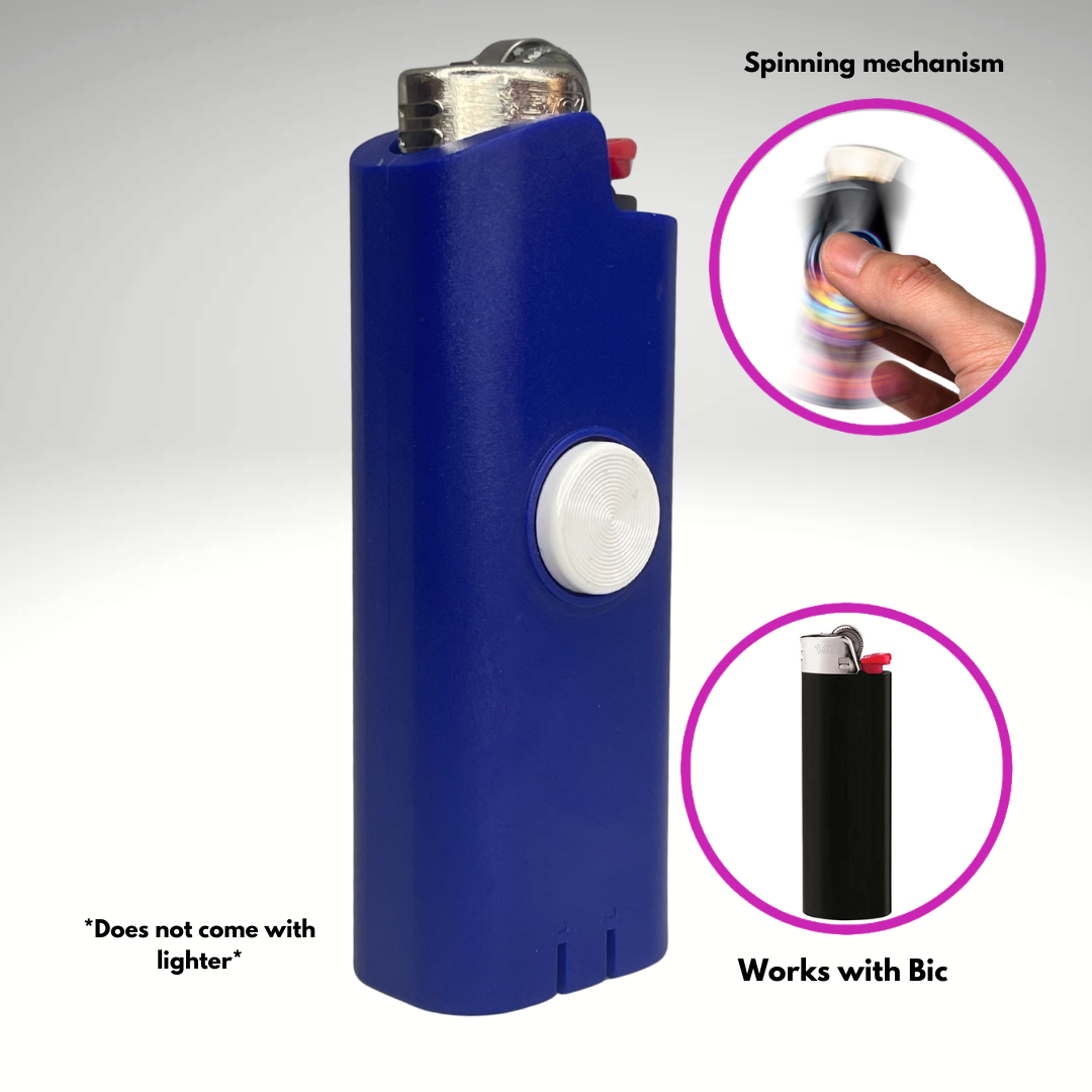 FLKR LYTR® Blue Fidget Spinner Lighter Case Amazon Must Have "Blue" for Bic® Spinner Lighter Case | FLKR LYTR - $9.99