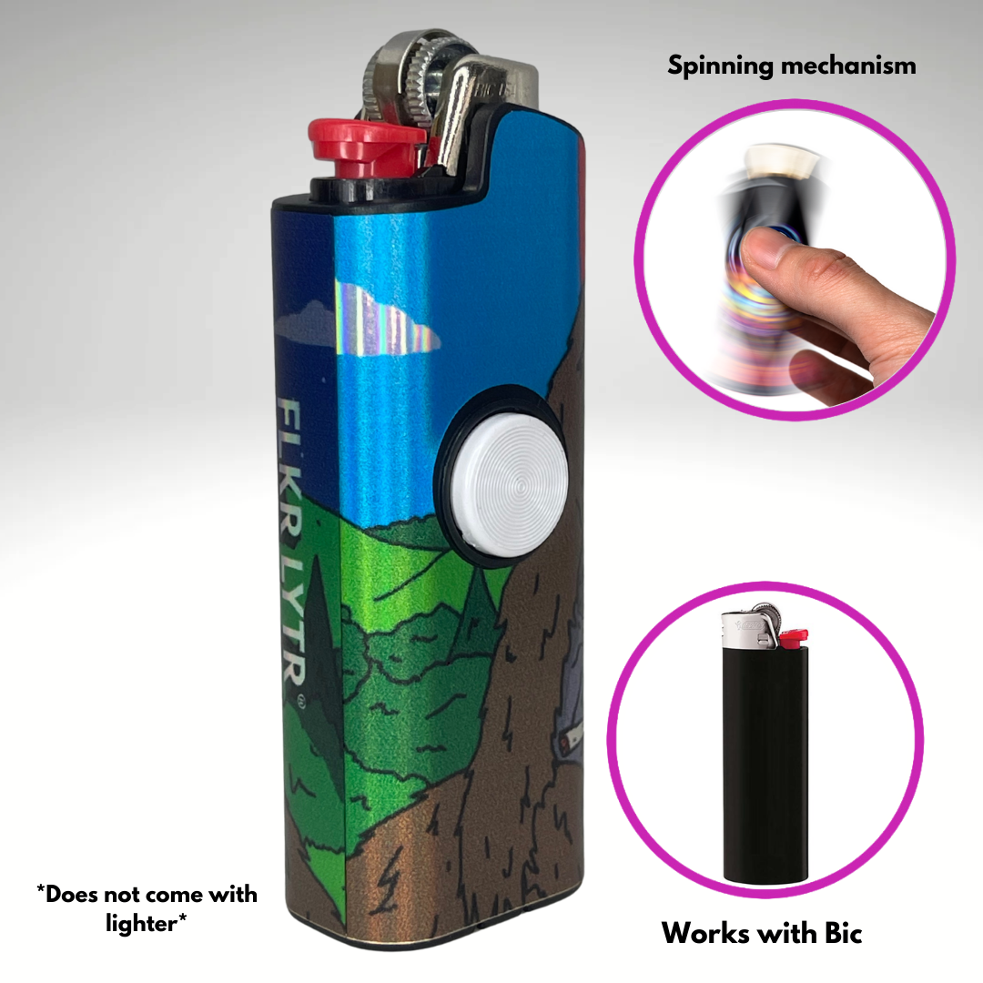 FLKR LYTR® Fidget Spinner Lighter Case "Sassy FLKR" for Bic® Spinner Lighter Case | FLKR LYTR - $11.99