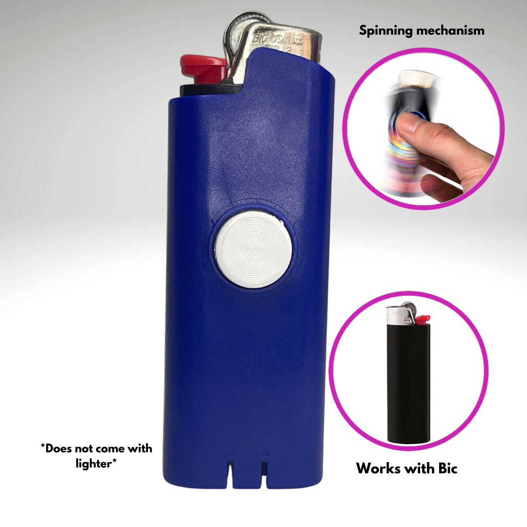 FLKR LYTR® Blue Fidget Spinner Lighter Case Amazon Must Have "Blue" for Bic® Spinner Lighter Case | FLKR LYTR - $9.99