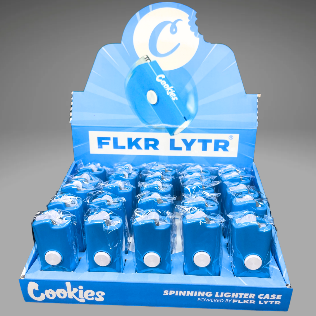 COOKIES x FLKR LYTR: Baby Blue Retail Display Box Case for BIC® | FLKR COOKIES x FLKR LYTR: Baby Blue Retail Display Box Case for BIC® | FLKR