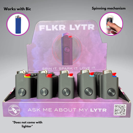 Black Matte FLKR Retail Display Box Lighter Case for BIC® | FLKR LYTR