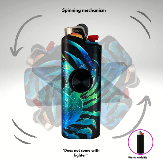 FLKR LYTR® Fidget Spinner Lighter Case "Cancer" for Bic® Spinner Lighter Case