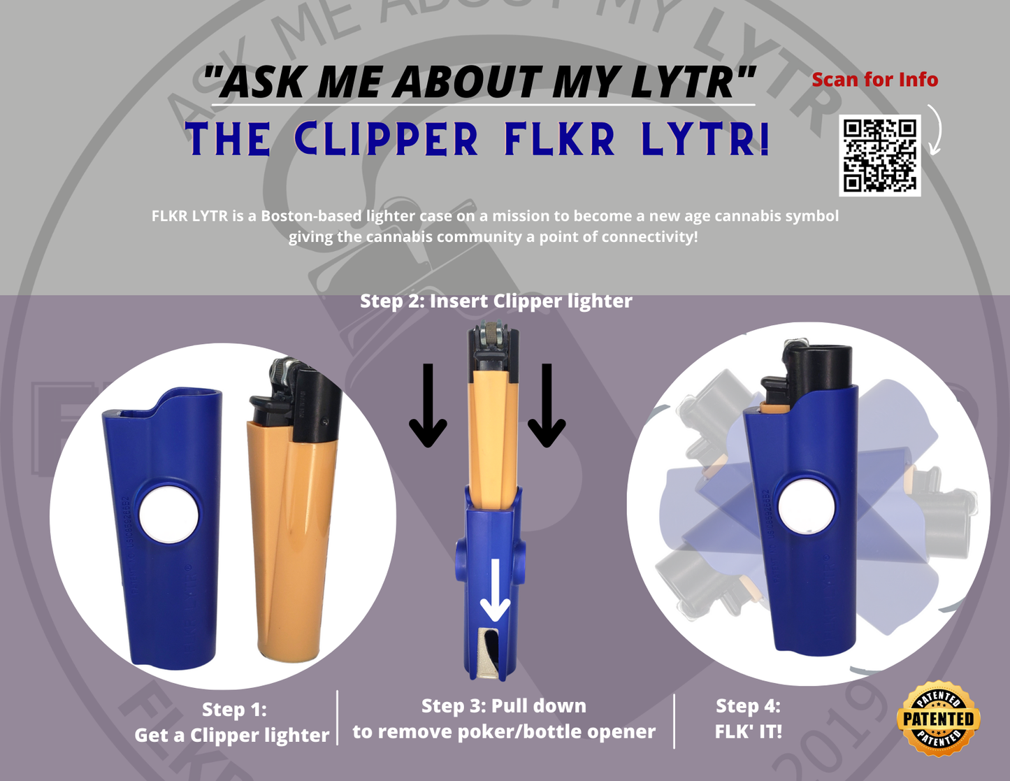FLKR LYTR® Limited Edition Amazon Prime Must Have Fidget Spinner Lighter Case R&M Holographic Blue for Clipper Lighter® Case - $14.99