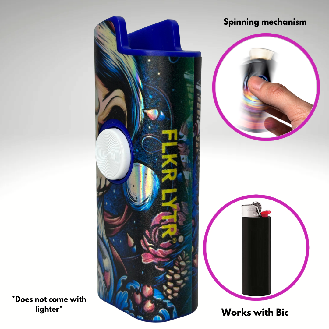 FLKR LYTR® Fidget Spinner Lighter Case "Jack Skelly" for Bic® Spinner Lighter Case | FLKR LYTR - $11.99)