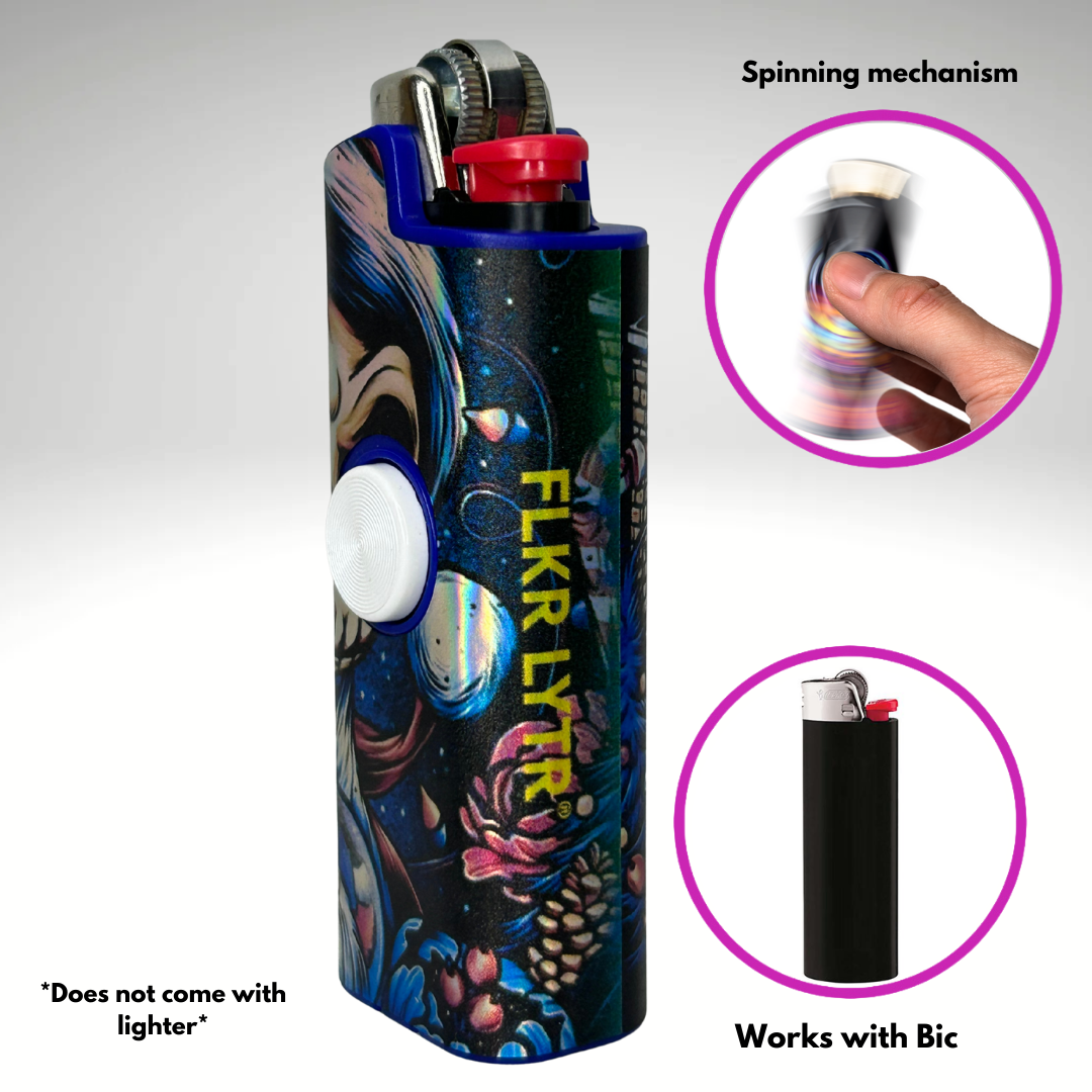FLKR LYTR® Fidget Spinner Lighter Case "Jack Skelly" for Bic® Spinner Lighter Case | FLKR LYTR - $11.99)