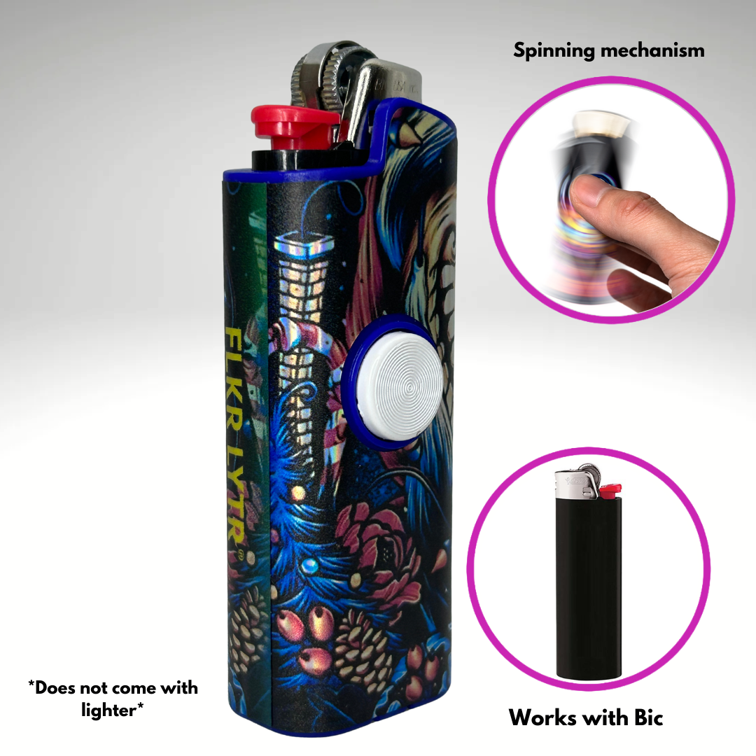 FLKR LYTR® Fidget Spinner Lighter Case "Jack Skelly" for Bic® Spinner Lighter Case | FLKR LYTR - $11.99)
