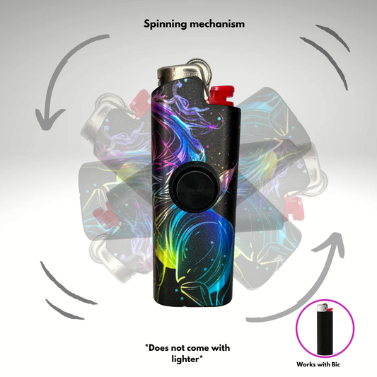 FLKR LYTR® Fidget Spinner Lighter Case "Sagittarius" for Bic® Spinner Lighter Case
