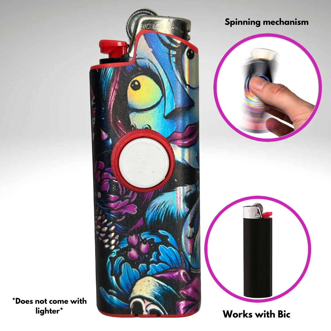 FLKR LYTR® Fidget Spinner Lighter Case Must Have "Sally" for Bic® Spinner Lighter Case | FLKR LYTR - $11.99