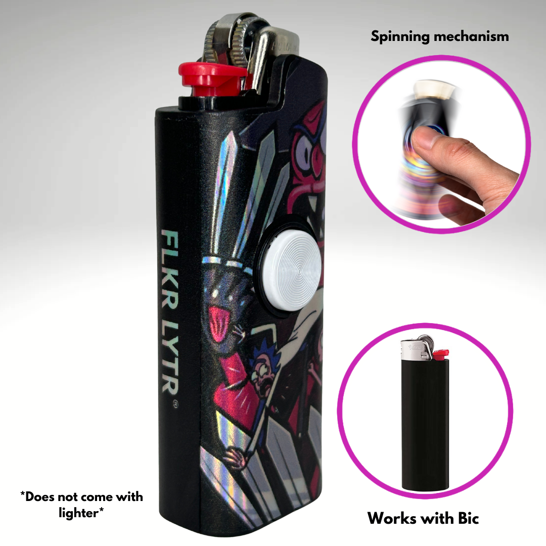 FLKR LYTR® Fidget Spinner Lighter Case "Scarie Terrie" for Bic® Spinner Lighter Case | FLKR LYTR - $11.99)