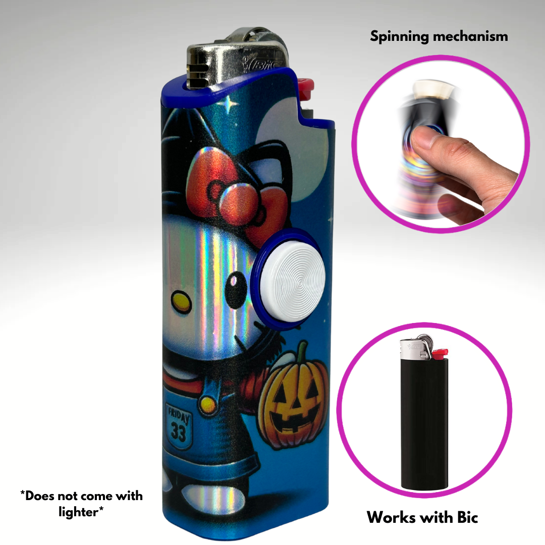 FLKR LYTR® Fidget Spinner Lighter Case Must Have "Scream Kitty" for Bic® Spinner Lighter Case | FLKR LYTR - $11.99
