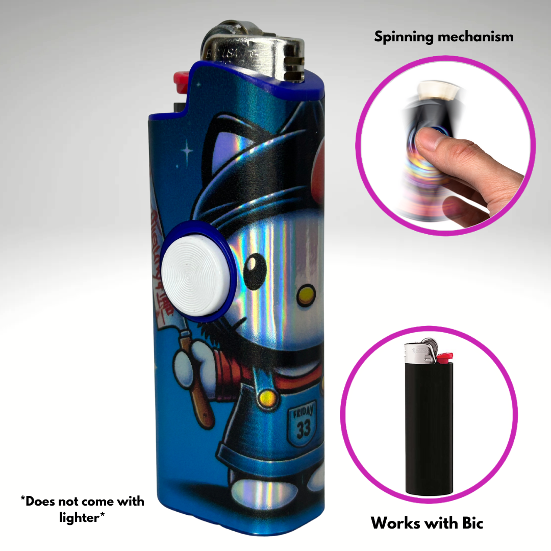 FLKR LYTR® Fidget Spinner Lighter Case Must Have "Scream Kitty" for Bic® Spinner Lighter Case | FLKR LYTR - $11.99