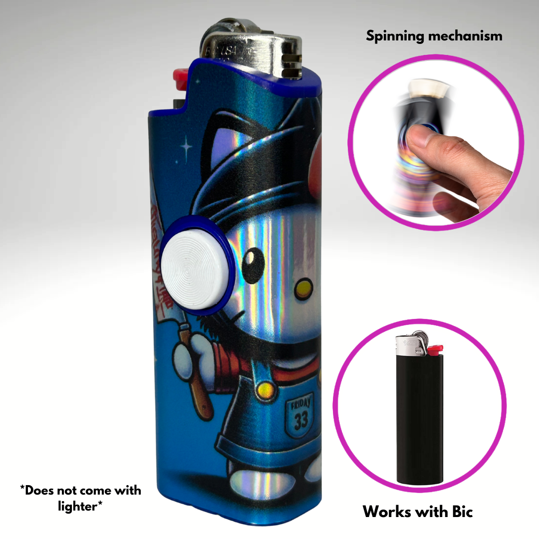 FLKR LYTR® Fidget Spinner Lighter Case Must Have "Scream Kitty" for Bic® Spinner Lighter Case | FLKR LYTR - $11.99