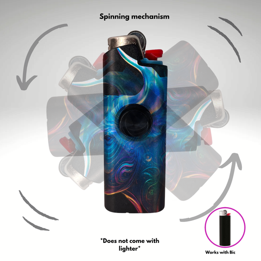 FLKR LYTR® Fidget Spinner Lighter Case "Taurus" for Bic® Spinner Lighter Case
