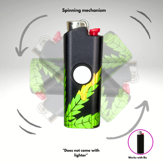 Green Drip ~ Fidget Spinner Case for Bic Lighters