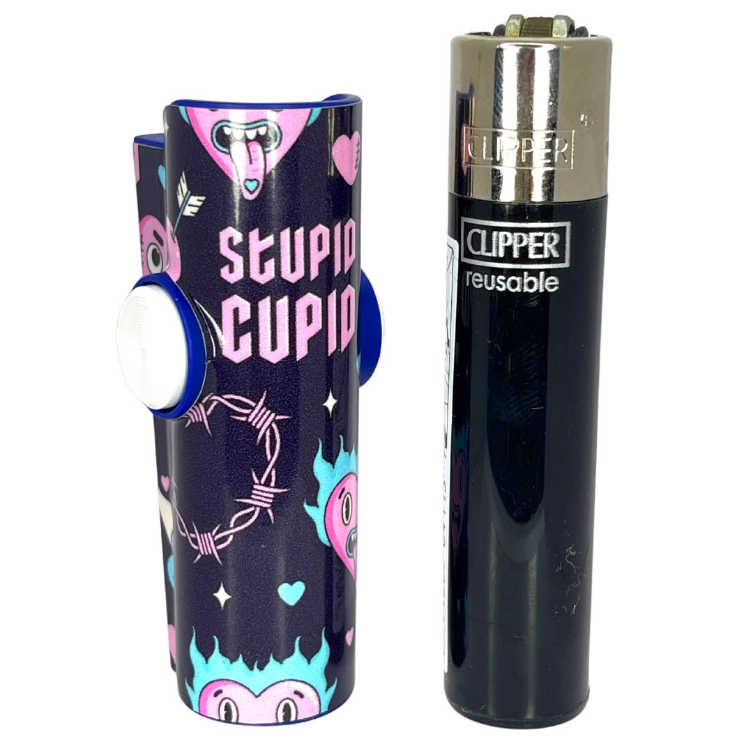 FLKR LYTR® Fidget Spinner Lighter Case "Stupid Cupid" for Clipper Lighter® Case - $12.95