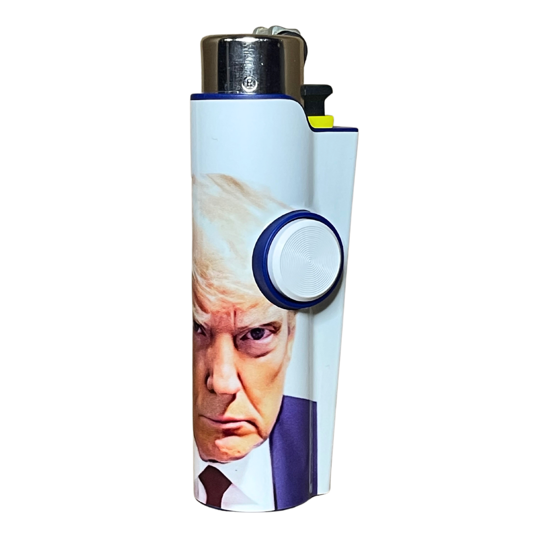 FLKR LYTR® Fidget Spinner Lighter Case Limited Edition "Trump Mug Shot" for Clipper Lighter® Case - $13.49