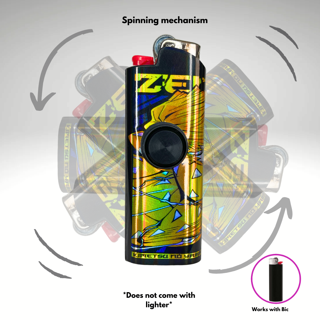 FLKR LYTR® Amazon Prime Must Have Fidget Spinner Lighter Case "Zenitsu" for Bic® Lighter Case - $11.99