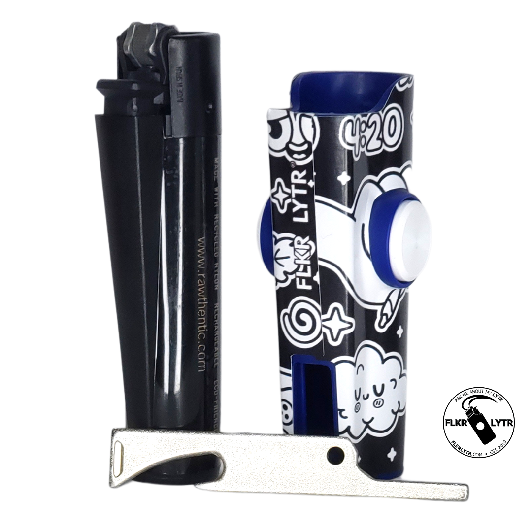 FLKR LYTR® Fidget Spinner Lighter Case: 420Celebrate for Clipper Lighter® Case fidget spinner lighter case - $12.95