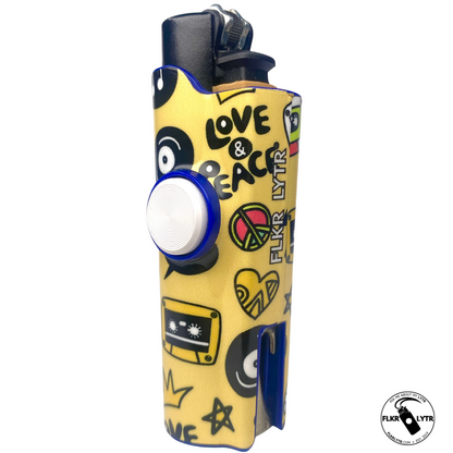 FLKR LYTR® Fidget Spinner Lighter Case "Love and Peace" for Clipper Lighter® Case fidget spinner lighter case - $12.95
