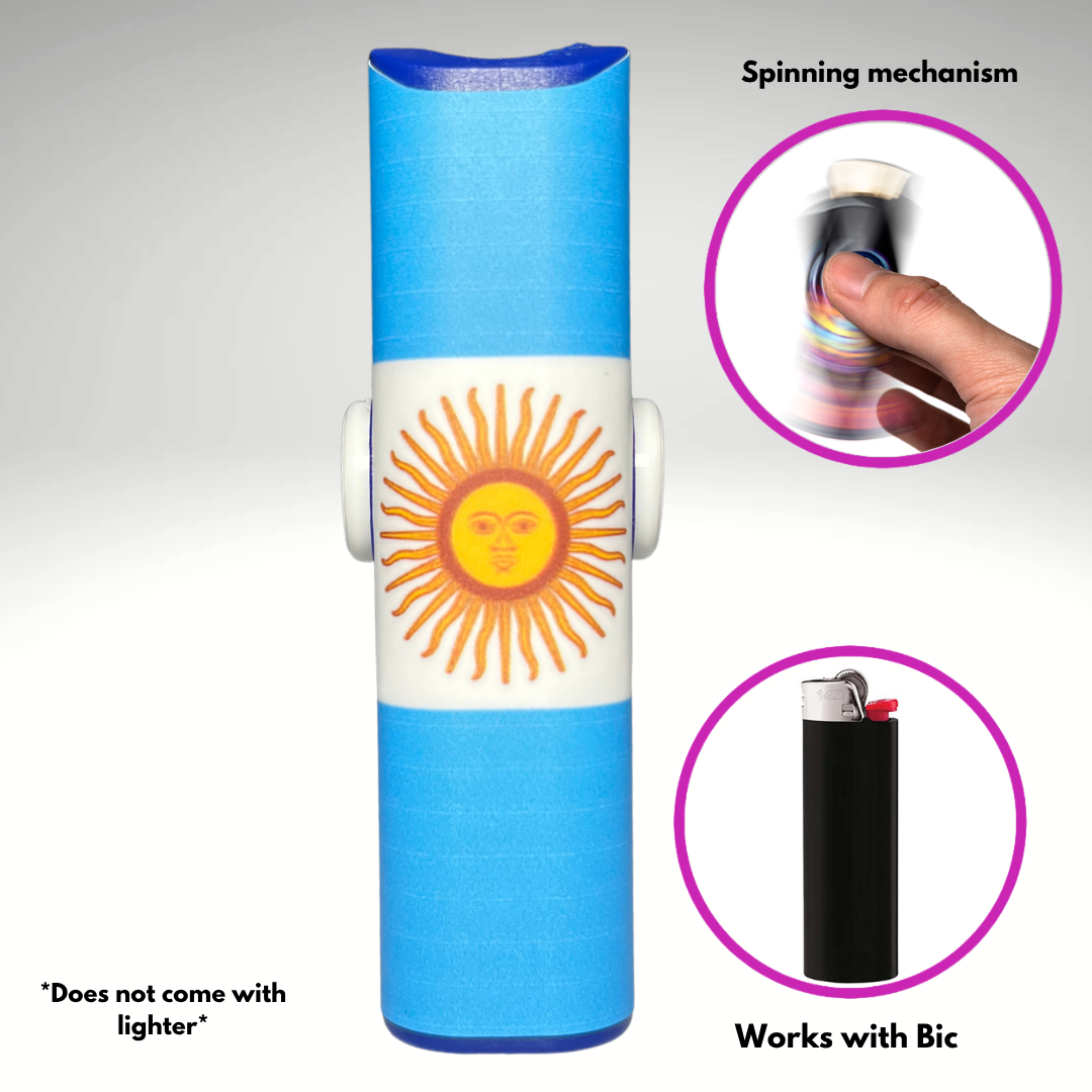FLKR LYTR® Fidget Spinner Lighter Case "Argentina Flag" for Bic® Spinner Lighter Case