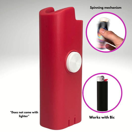 FLKR LYTR® Rojo (Red) Fidget Spinner Lighter Case Amazon Must Have "Rojo (Red)" for Bic® Spinner Lighter Case | FLKR LYTR - $9.99