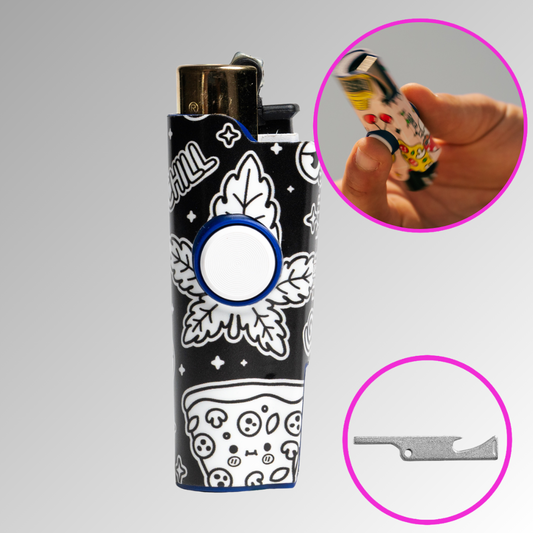 FLKR LYTR® Fidget Spinner Lighter Case: 420Celebrate for Clipper Lighter® Case fidget spinner lighter case - $11.99