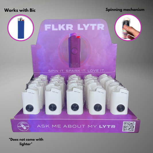 FLKR LYTR: Ghost WYTE  Retail Display Box Case for BIC® | FLKR LYTR - $125.00