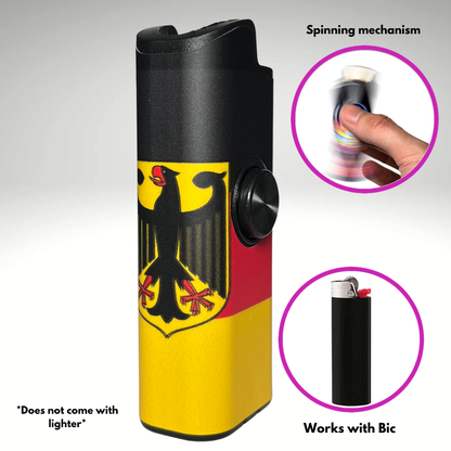 FLKR LYTR® Fidget Spinner Lighter Case "German Flag" for Bic® Spinner Lighter Case