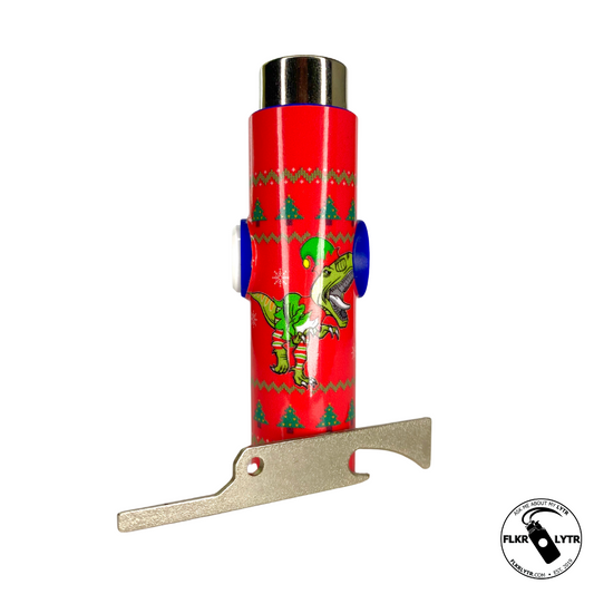 Limited Edition "The Rex of Christmas" FLKR LYTR Fidget Spinner Lighter Case for Clipper Lighter® - $13.49