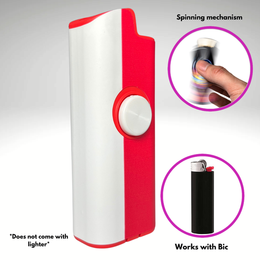 FLKR LYTR® Fidget Spinner Lighter Case "Italian Flag" for Bic® Spinner Lighter Case