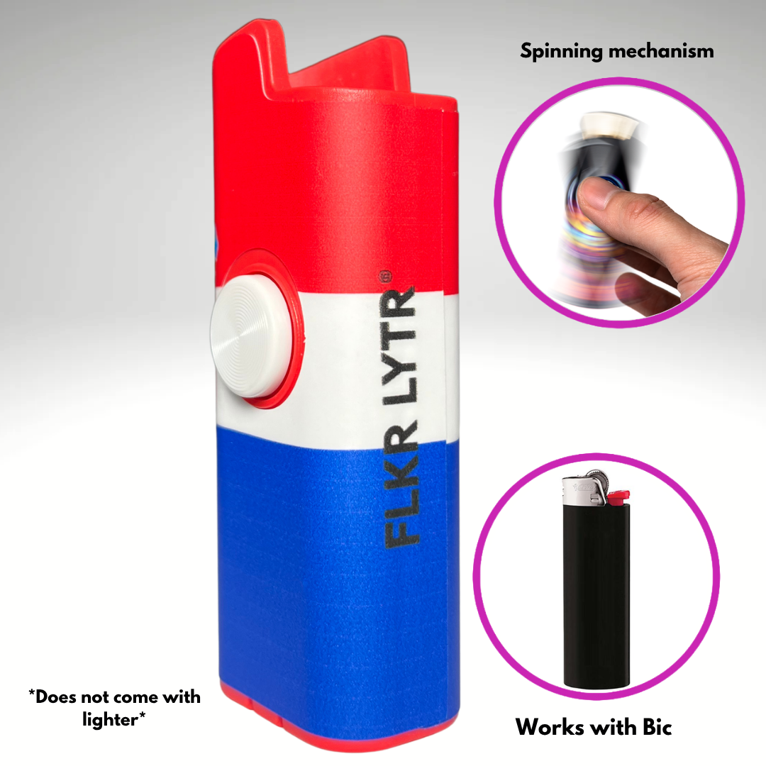 FLKR LYTR® Fidget Spinner Lighter Case "Croatian Flag" for Bic® Spinner Lighter Case