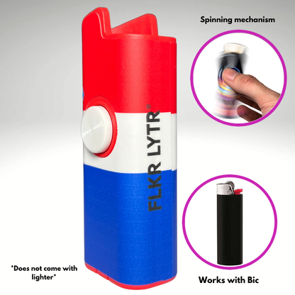 FLKR LYTR® Fidget Spinner Lighter Case "Croatian Flag" for Bic® Spinner Lighter Case