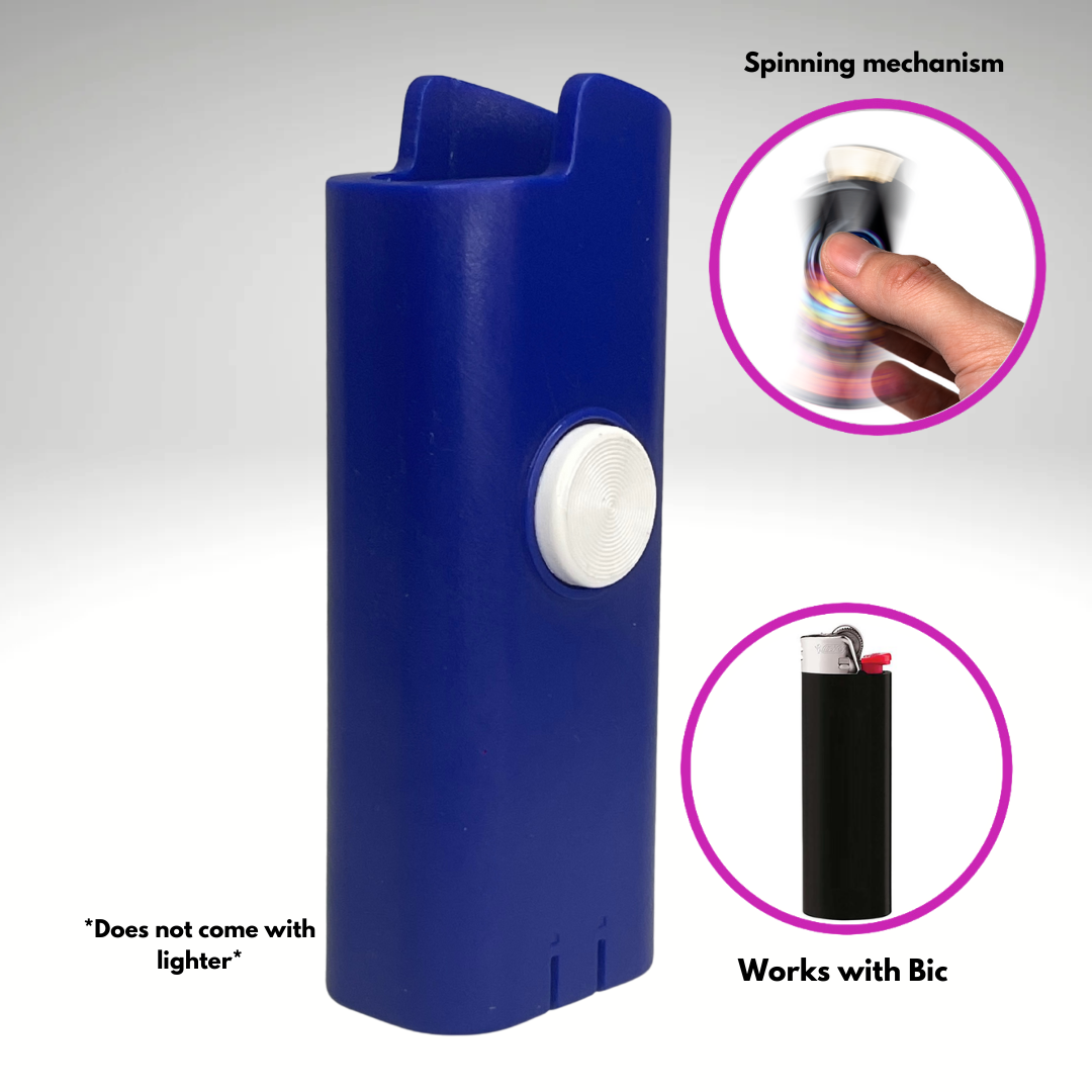 FLKR LYTR® Blue Fidget Spinner Lighter Case Amazon Must Have "Blue" for Bic® Spinner Lighter Case | FLKR LYTR - $9.99