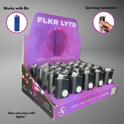 FLKR LYTR: Drk White Retail Display Box Case for BIC® | FLKR LYTR - $125.00