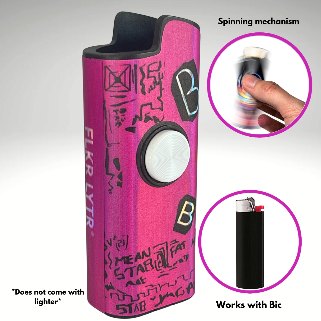 FLKR LYTR® Fidget Spinner Lighter Case "Burn Book" for Bic® Spinner Lighter Case | FLKR LYTR - $11.99