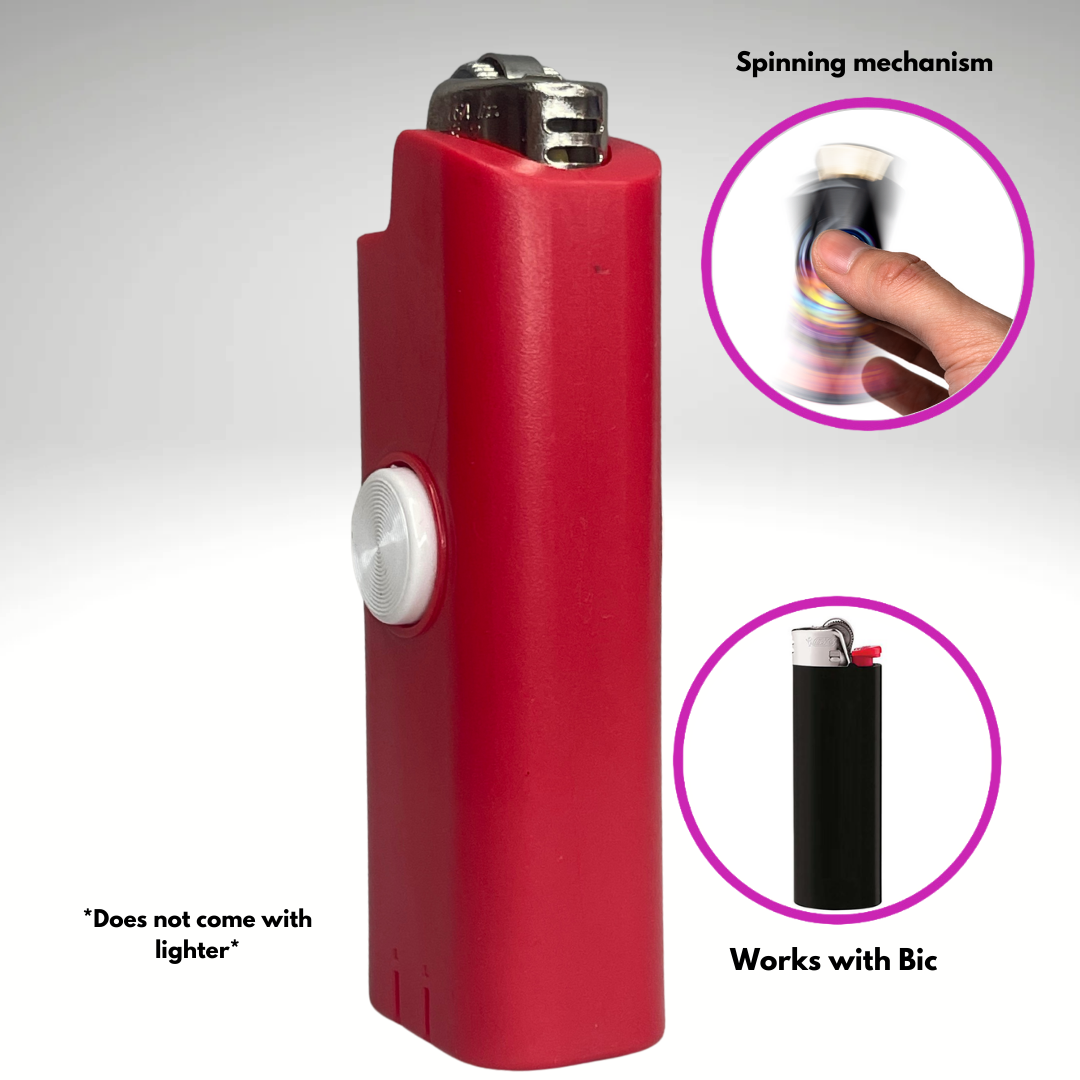 FLKR LYTR® Rojo (Red) Fidget Spinner Lighter Case Amazon Must Have "Rojo (Red)" for Bic® Spinner Lighter Case | FLKR LYTR - $9.99
