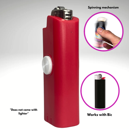 FLKR LYTR® Rojo (Red) Fidget Spinner Lighter Case Amazon Must Have "Rojo (Red)" for Bic® Spinner Lighter Case | FLKR LYTR - $9.99