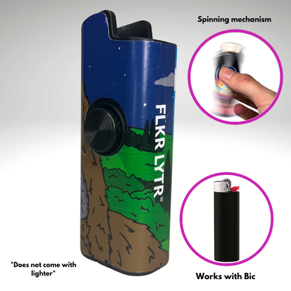 FLKR LYTR® Fidget Spinner Lighter Case "Sassy FLKR" for Bic® Spinner Lighter Case