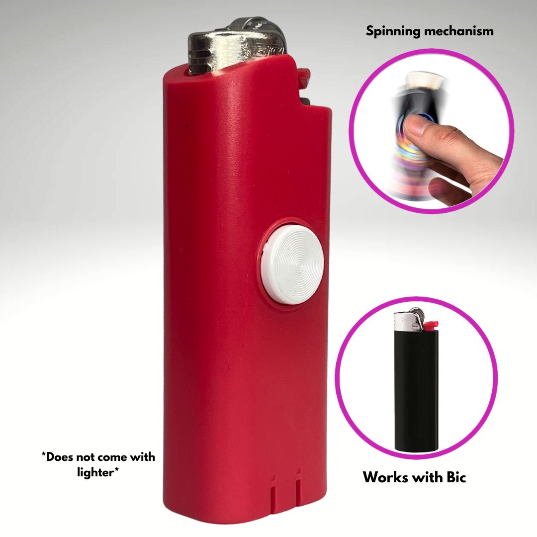FLKR LYTR® Rojo (Red) Fidget Spinner Lighter Case Amazon Must Have "Rojo (Red)" for Bic® Spinner Lighter Case | FLKR LYTR - $9.99