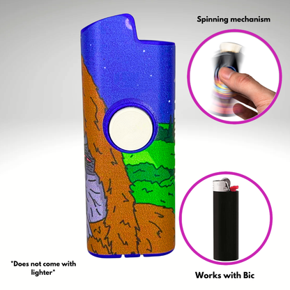 FLKR LYTR® Fidget Spinner Lighter Case "Sassy FLKR" for Bic® Spinner Lighter Case