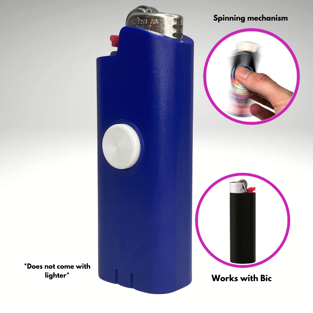 FLKR LYTR® Blue Fidget Spinner Lighter Case Amazon Must Have "Blue" for Bic® Spinner Lighter Case | FLKR LYTR - $9.99