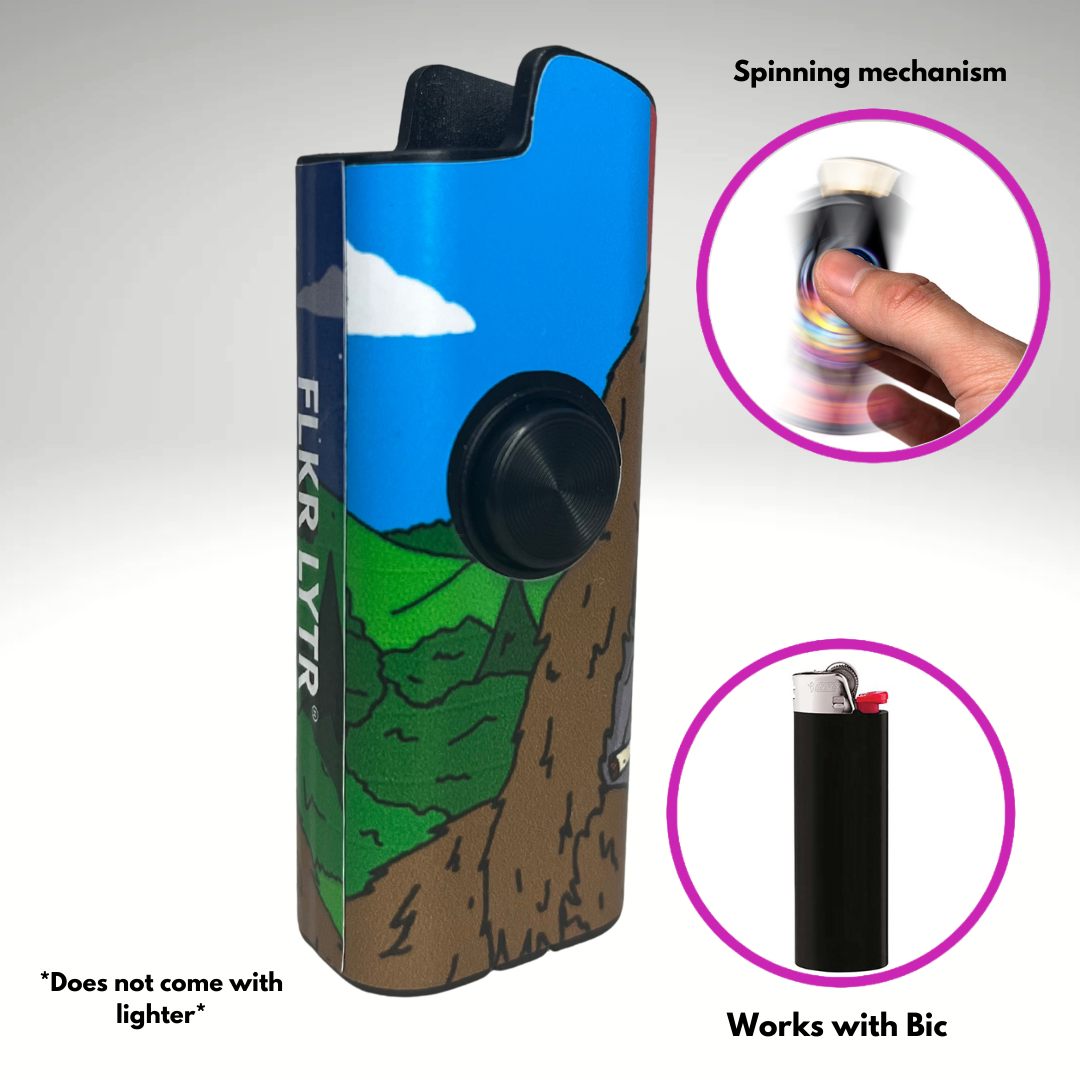 FLKR LYTR® Fidget Spinner Lighter Case "Sassy FLKR" for Bic® Spinner Lighter Case