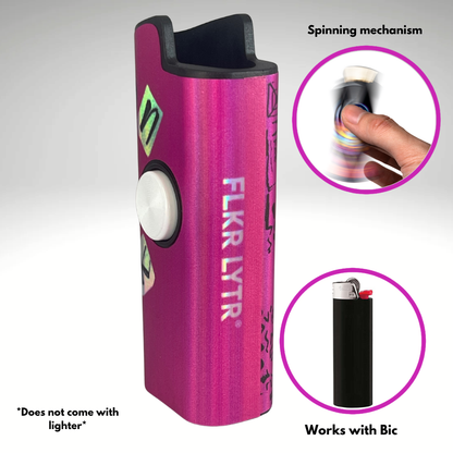 FLKR LYTR® Fidget Spinner Lighter Case "Burn Book" for Bic® Spinner Lighter Case | FLKR LYTR - $11.99