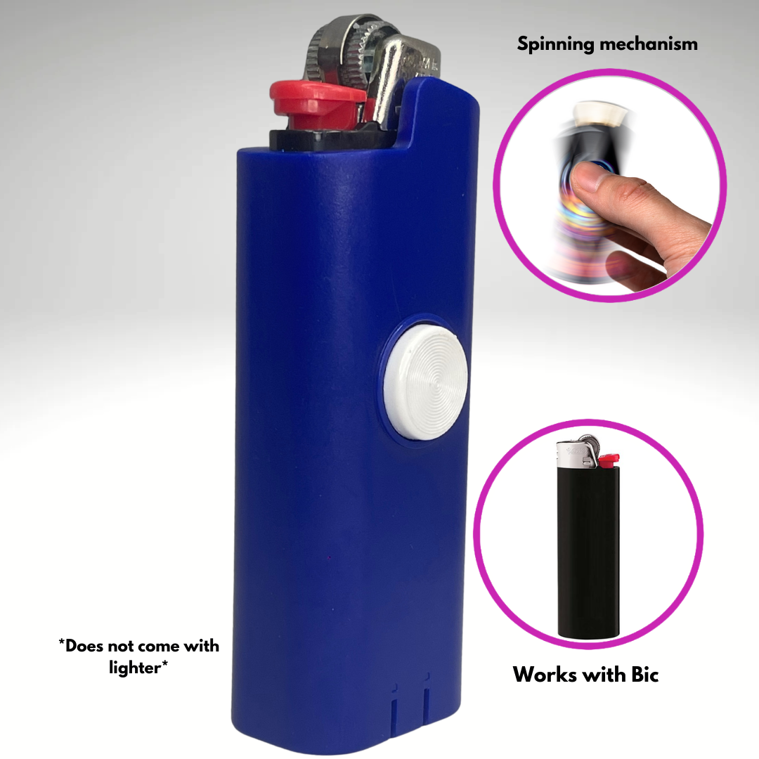 FLKR LYTR® Blue Fidget Spinner Lighter Case Amazon Must Have "Blue" for Bic® Spinner Lighter Case | FLKR LYTR - $9.99