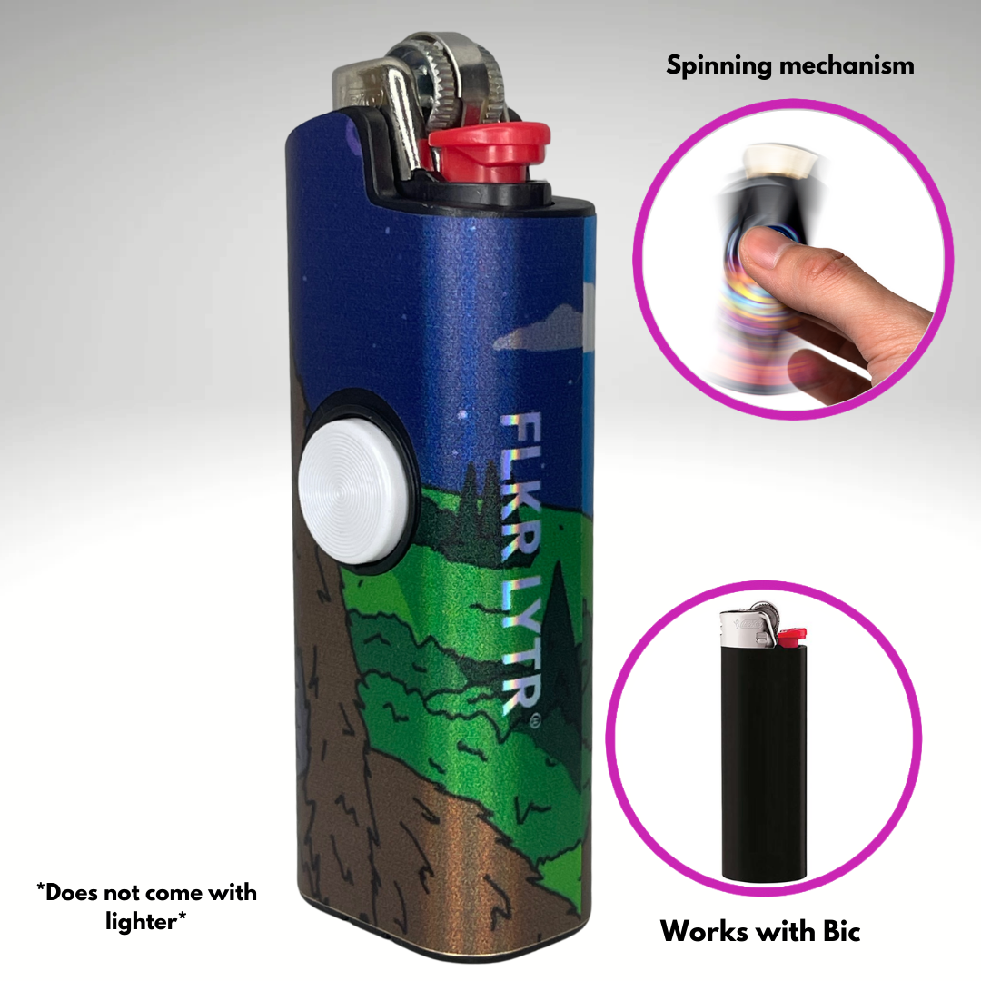 FLKR LYTR® Fidget Spinner Lighter Case "Sassy FLKR" for Bic® Spinner Lighter Case | FLKR LYTR - $11.99