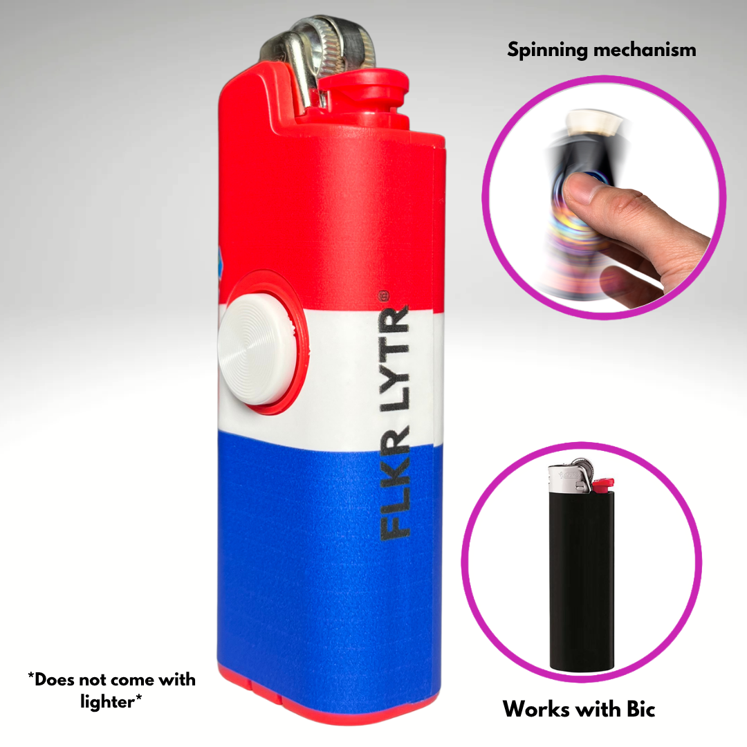 FLKR LYTR® Fidget Spinner Lighter Case "Croatian Flag" for Bic® Spinner Lighter Case