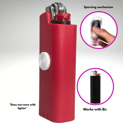 FLKR LYTR® Rojo (Red) Fidget Spinner Lighter Case Amazon Must Have "Rojo (Red)" for Bic® Spinner Lighter Case | FLKR LYTR - $9.99