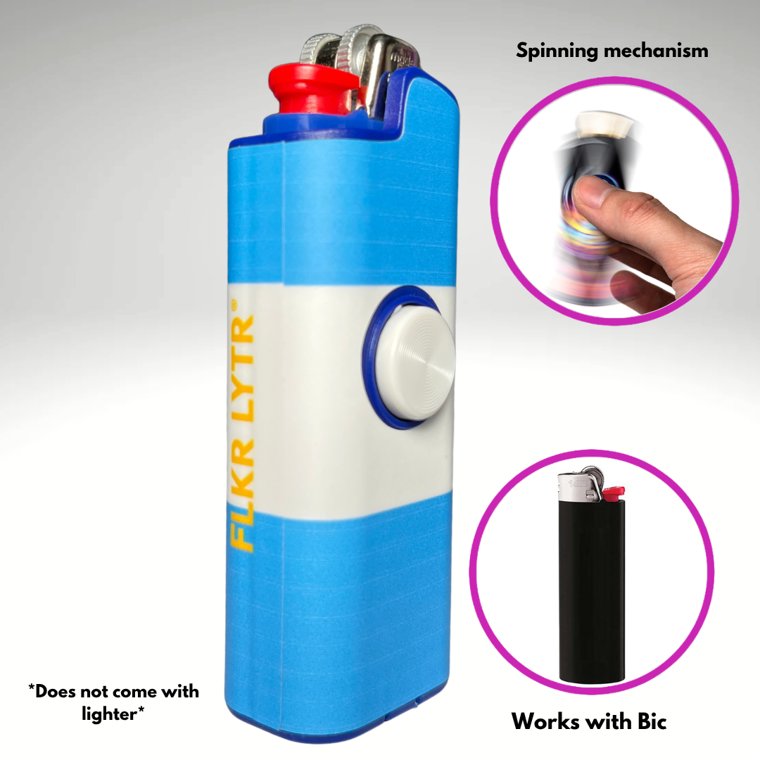 FLKR LYTR® Fidget Spinner Lighter Case "Argentina Flag" for Bic® Spinner Lighter Case